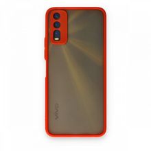 Teleplus Vivo Y11S Hux Kamera Korumalı Silikon Kırmızı Kılıf