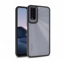 Teleplus Vivo Y11S Renkli Bumper Hybrid Flora Silikon Lacivert Kılıf