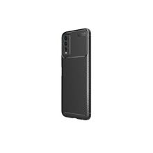 Teleplus Vivo Y20 Kamera Korumalı Karbon Dokulu Negro Silikon Siyah + Nano Ekran Koruyucu Kılıf