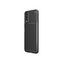Teleplus Vivo Y20s Kamera Korumalı Karbon Dokulu Negro Silikon Siyah Nano Ekran Koruyucu Kılıf