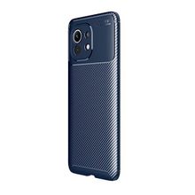 Teleplus Xiaomi Mi 11 Lüks Kamera Korumalı Karbon Tam Kapatan Ekran Koruyucu Lacivert Silikon Cep Telefonu Kılıf