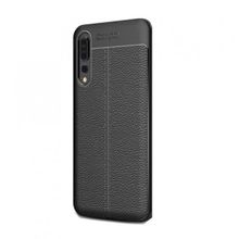 Teleplus Xiaomi Mi 9 Deri Dokulu Siyah Silikon Kılıf