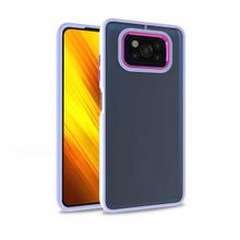 Teleplus Xiaomi Poco X3 Pro Renkli Bumper Hybrid Flora Silikon Pembe Kılıf