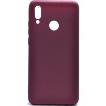 Teleplus Xiaomi Redmi 7 Lüks Silikon Kılıf Bordo Nano Ekran Koruyucu