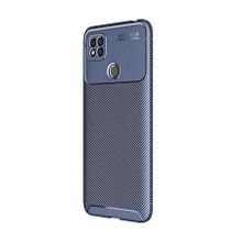Teleplus Xiaomi Redmi 9C Negro Karbon Dokulu Lacivert Silikon Cep Telefonu Kılıf