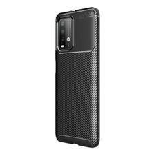 Teleplus Xiaomi Redmi 9t Karbon Dokulu Siyah Nano Ekran Koruyucu Silikon Cep Telefonu Kılıf