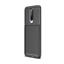 Teleplus Xiaomi Redmi K30 Negro Karbon Desenli Silikon Siyah Tam Kapatan Cam Cep Telefonu Kılıfı