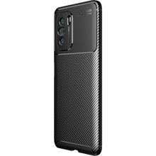Teleplus Xiaomi Redmi K40 Negro Karbon Desenli Siyah Nano Ekran Koruyucu Silikon Cep Telefonu Kılıf