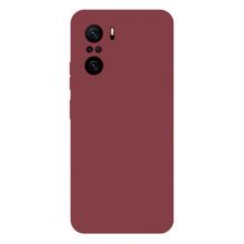 Teleplus Xiaomi Redmi Note 10S Kamera Korumalı İçi Kadife Silikon Bordo Kılıf