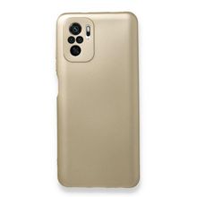 Teleplus Xiaomi Redmi Note 10S Kamera Korumalı Premier Silikon Nano Ekran Koruyucu Gold Kılıf