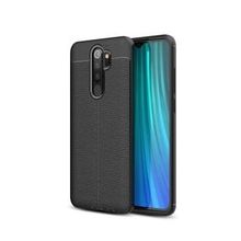 Teleplus Xiaomi Redmi Note 8 Pro Deri Dokulu Silikon Kırmızı Kılıf + Nano Ekran Koruyucu