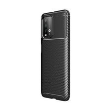 Teleplus Xiaomi Redmi Note 9 4g Karbon Dokulu Lacivert Nano Ekran Koruyucu Silikon Cep Telefonu Kılıf