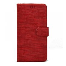 Teleplus Xiaomi Redmi Note 9 Kumaş Spor Standlı Cüzdan Kırmızı Kılıf