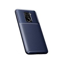 Teleplus Xiaomi Redmi Note 9 Negro Karbon Silikon + Nano Ekran Koruyucu Kılıf