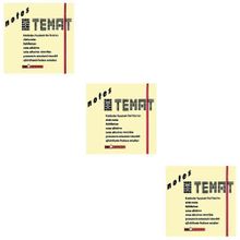 Temat 75 X 75 mm 3'lü Pastel Sarı Postit Yapışkanlı Kağıt