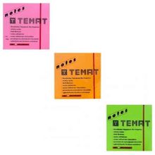 Temat 75 X 75 mm Fosforlu Turuncu Pembe Yeşil Postit Yapışkanlı Kağıt