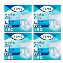 Tena 4 Paket 120 Adet PROskin Slip 6 damla Large Büyük Boy Belbantlı Hasta Bezi