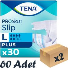 Tena Pro Skin Slip Plus Bel Bantlı Büyük Boy 6 Damla 30x2 Adet Hasta Bezi