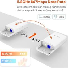 Tenda O1-5G-KIT 867 MBPS 9 DBI 5 GHz 2 Pack Outdoor Access Point
