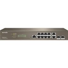 Tenda TEG5312F 8 Port 10-100-1000 2 Port SFP L2 Çelik Kasa Rack Mount Yönetilebilir Switch