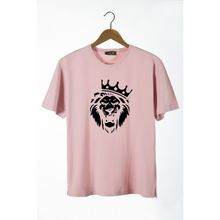 Terapi Men 22Y-3400761-2 Aslan Baskılı Bisiklet Yaka Oversize Rahat Kalıp Basic Erkek T-shirt