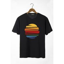 Terapi Men 22Y-3400762-1 Güneş Baskılı Bisiklet Yaka Oversize Erkek T-shirt