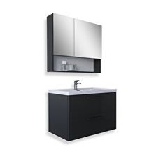 Teta Batum 65 cm Antrasit Mdf Banyo Dolabı Seti