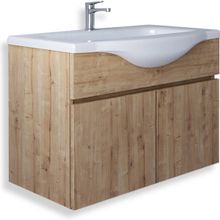 Teta Home Kahire 80 cm Safir Meşe MDF Lavabolu Banyo Alt Dolabı