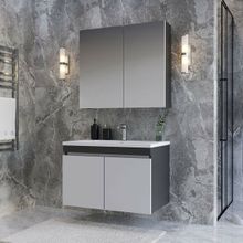 Teta Home Tokyo 65 cm MDF Antrasit-Beyaz Banyo Dolabı Seti