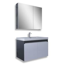 Teta Home Tokyo 80 cm Antrasit-Beyaz MDF Banyo Dolabı Seti