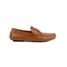 Tezcan Sardes Taba Hakiki Deri Deri Erkek Loafer Ayakkabı