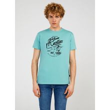 The Crow TC711110 Bisiklet Yaka Baskılı Mint Erkek T-Shirt