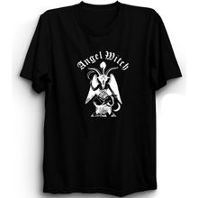 The Fame Angel Witch Rock Metal Müzik Grubu Siyah Kadın T-shirt