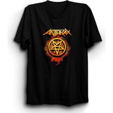 The Fame Anthrax Gold And Fire Rock Metal Müzik Grubu Siyah Kadın T-shirt