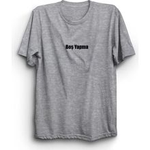 The Fame Boş Yapma Slogan Gri Kadın T-shirt