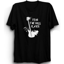 The Fame Fear The Bass Player Basçıdan Kork Bas Gitar Bass Guitar Müzik Music Siyah Kadın T-shirt