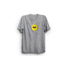 The Fame L-Yellow Man Lgo Kafası Sarı Adam Gri Kadın T-shirt