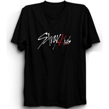 The Fame Stray Kids Classic Logo K-Pop Siyah Erkek T-shirt