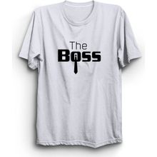 The Fame The Boss Patron Kravat Beyaz Kadın T-shirt