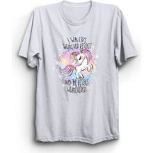 The Fame Unicorn Bitch Beyaz Kadın T-shirt