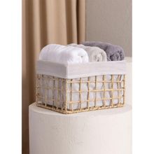 The Mia Braid Hasır Organizer Naturel 30x22x19 cm Sepet