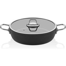 The Mia La Cucina Siyah 24 Cm Kısa Tencere
