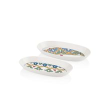 The Mia Lımoncello Basıc Gri 2'li 29 cm Oval Servis Tabak