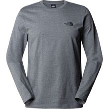 The North Face NF0A87QNDYY1 M L-S Sımple Dome Tee Gri Erkek T-shirt