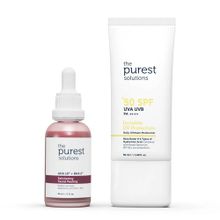 The Purest Solutions Canlandırıcı & Cilt Tonu Eşitleyici Yüz Peeling Serum ve Spf+50 Güneş Koruyucu
