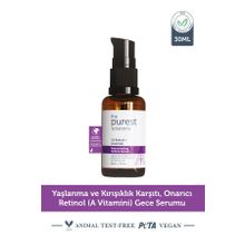 The Purest Solutions Kırışıklık Karşıtı Onarıcı Retinol A Vitamini 30 ml 1% Retinol+Ceramide Gece Serumu