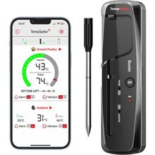 Thermopro TP961 Şarjlı 150M Kablosuz Alarmlı 1problu Telefon Kontrollü Profesyonel Gıda Termometresi - Siyah