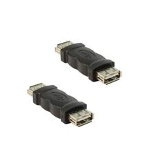 Ti-Mesh Black A Female To A Female Usb F-F Adapter Connector