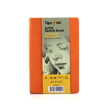 Tigertint A5 140 gr 80 Yaprak Sketch Book Turuncu Sert Kapaklı Eskiz Defteri