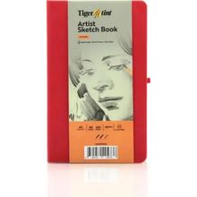 Tigertint A5 90 gr 80 Yaprak Sert Kapak Kırmızı Eskiz Defteri